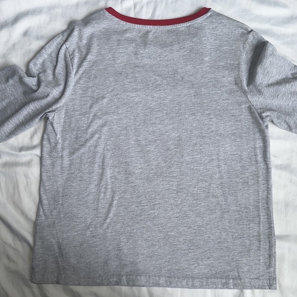 Disney Minnie Mouse Gray and Red Long Sleeve Tee - Picture 3 of 6